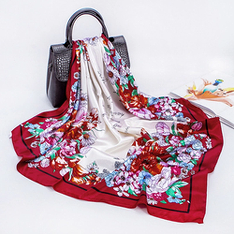 Supplier Tudung Bawal Printed Stylish Scarf For Women Silk Custom Under Hijab Headscarf
