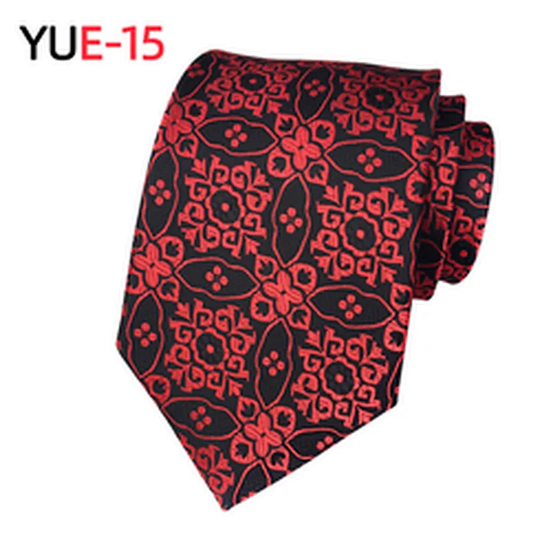 Luxury Paisley Necktie Polyester Lattice Neck Ties For Men Custom Jacquard Woven Gravatas Masculina