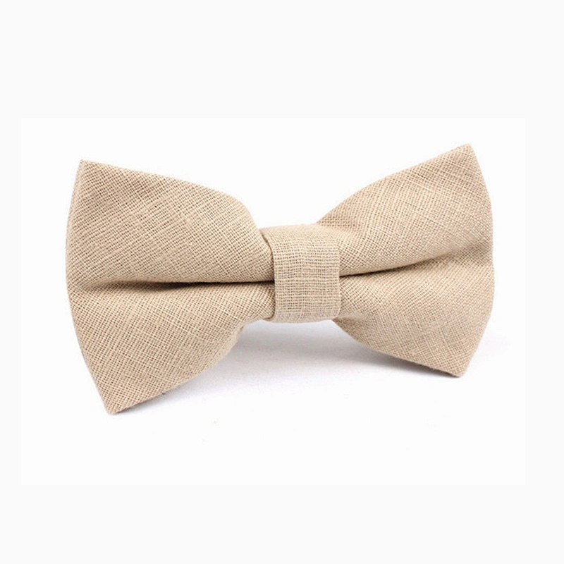 unique linen solid bowtie for young men