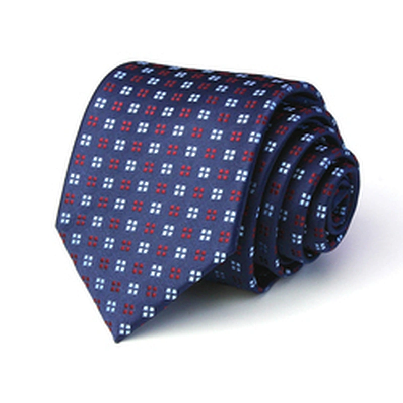Wholesale Silk Neckties Men Fashion Casual Corbatas De Seda Dot imitated silk Ties Jacquard Fabric For Neckties