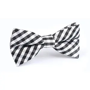 new style men's business dark blue chevron bow tie