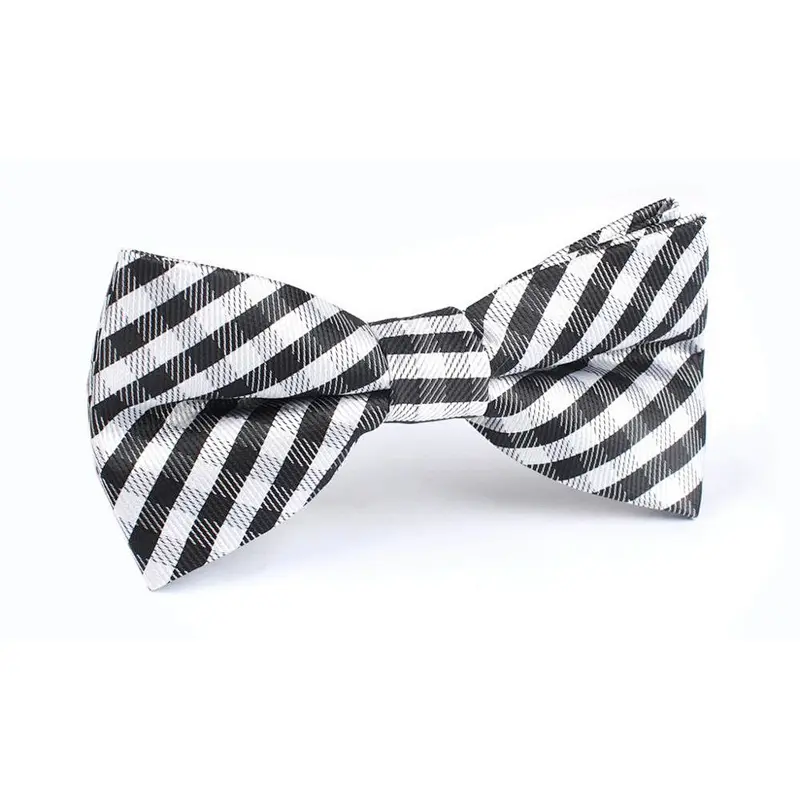 new style men's business dark blue chevron bow tie