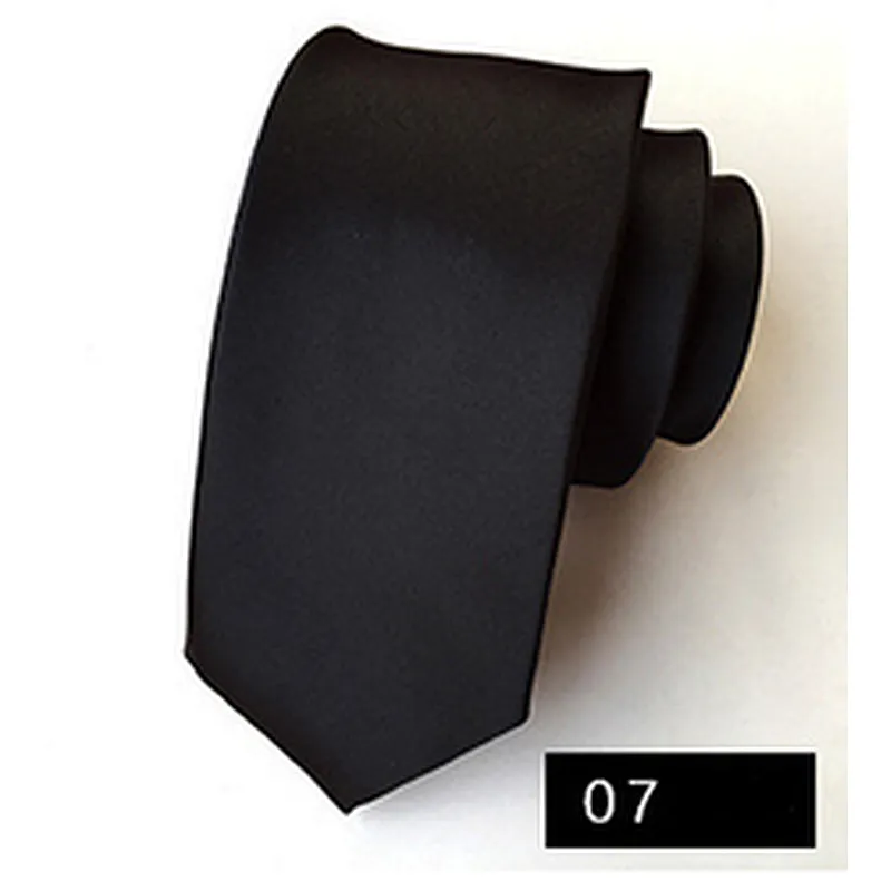 Wholesale Classic Slim Popular Plain Ties Men Custom Logo Polyester Woven Solid Necktie Gift