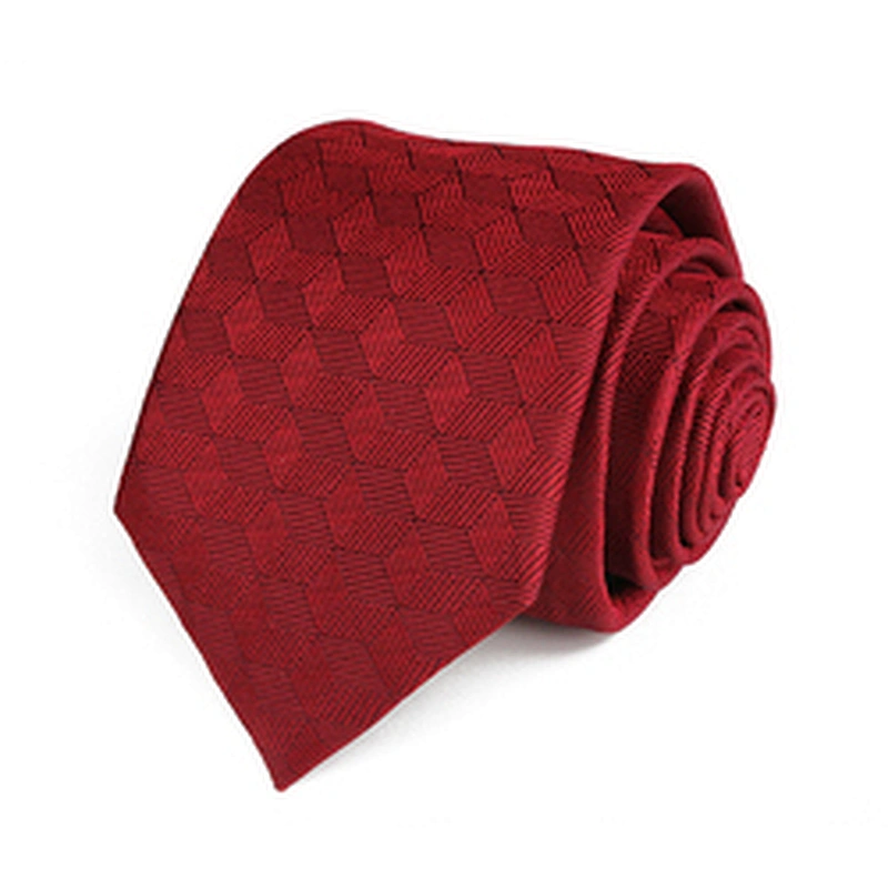 Necktie Manufacturer Sublimation Neck Tie Gift Set Boite A Cravate En Soie Red Striped Jacquard Silk Necktie For Men