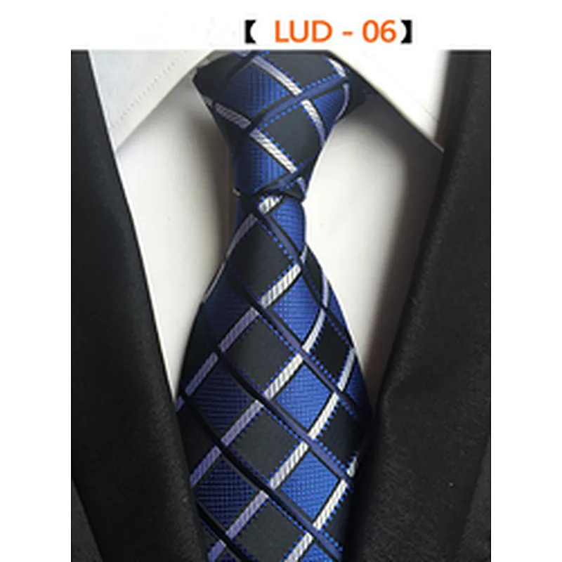 Wholesale Gravata Masculina Fashion Neck Ties For Men Casual Grid Silk Necktie Set Gift Box