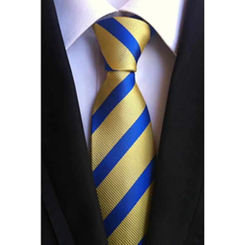 Wholesale Gravata Masculina Luxury Jacquard Woven Mens Neck Tie Set Stripe Ties For Men Italian