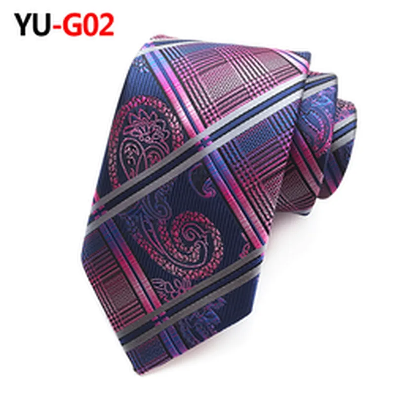 Stripe Neck Ties For Men Italian Luxury Necktie Mens Paisley Cravate Pour Homme Polyester Woven