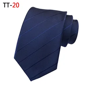 Fashion Necktie Set Gift Box Custom Logo Striped Neck Ties For Men Polyester Woven Corbatas Hombres