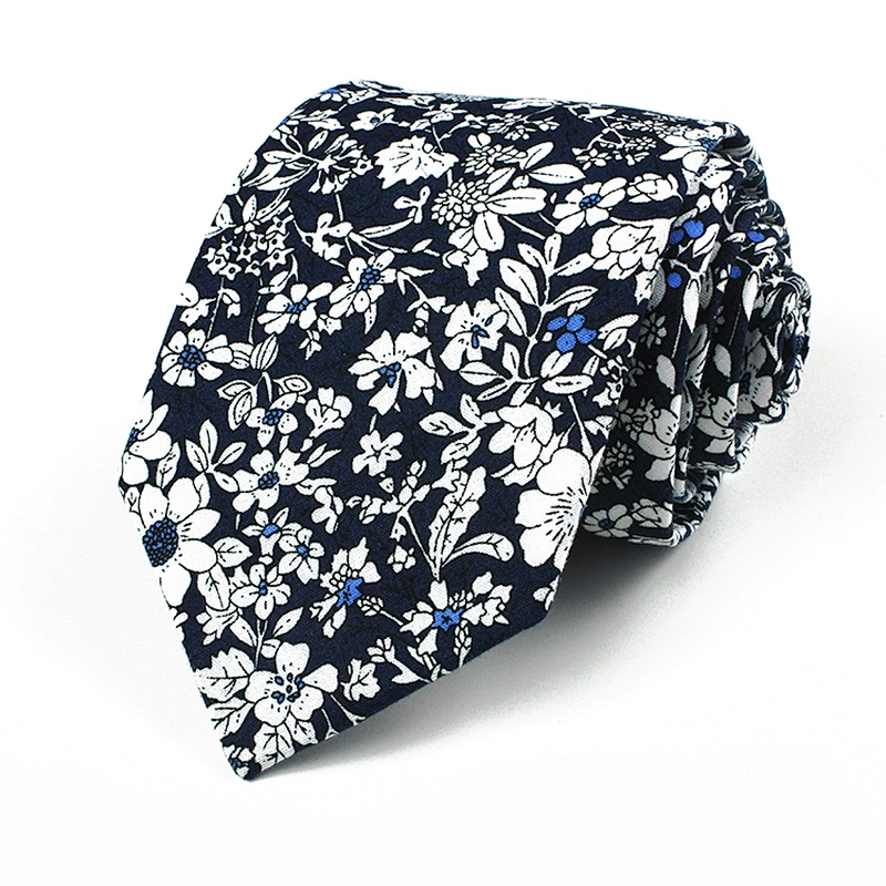 Chinese Classical Style Neck Ties For Men Casual Floral Ties Men Set Cotton Ties Men Necktie Set Gift Box