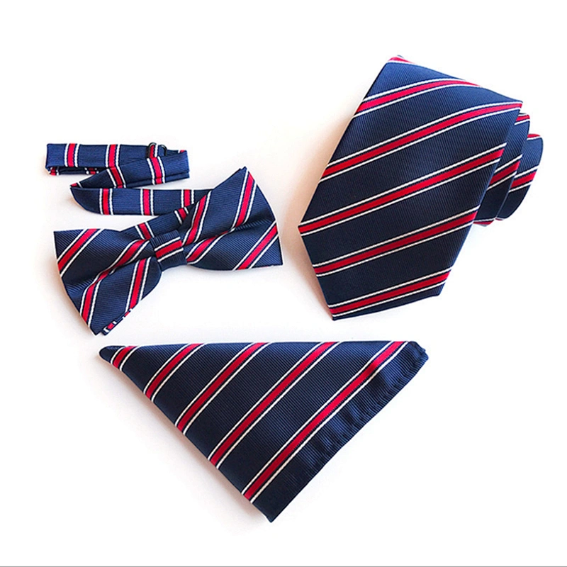 Classic Paisley Men Ties and Hanky Set Casual Neckties with Pocket Square Custom Men Bow Tie Set Handkerchief Set