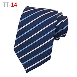 Fashion Striped Neck Ties For Men Casual Necktie Set Gift Box Custom Logo Polyester Woven Corbatas Hombres
