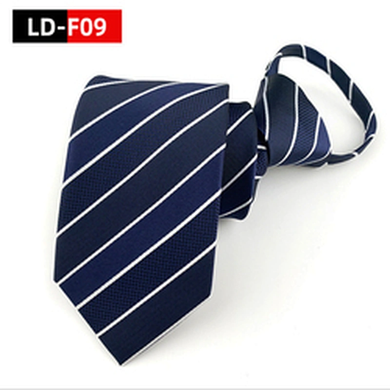 Wholesale Zipper Tie Plastic Classic Popular Plain Zipper Necktie Jacquard Lazy Tie Boys Zipper Ties For Men