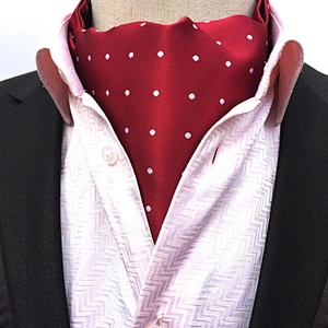 Classic Paisley Cravate Homme Casual Dot Folard Mens Ascot Polyester Jacquard Woven Ties For Men Italian