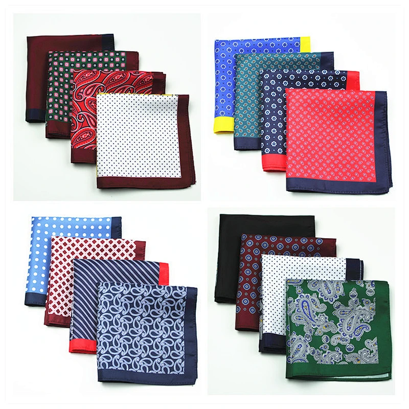 Custom fashion digital printing Pocket Square