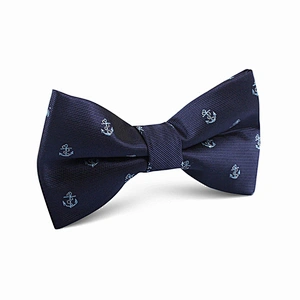 cartoon navy anchor pattern kids bow tie mini