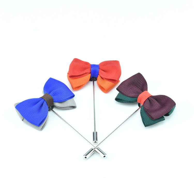 Designer Brooches And Pins Pins Classical Bow Brooch Groom Boutonniere Flower Wedding Fashion Men's Lapel Pins For Suit Men
