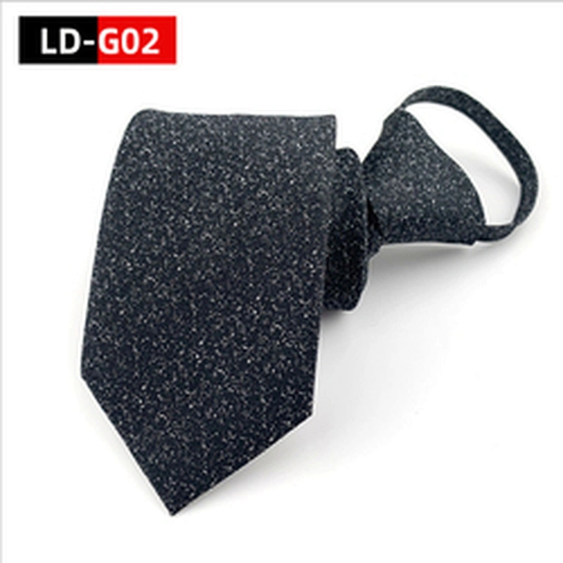 Custom Zipper Tie Fashionable No Tie Plain Boys Zipper Necktie Jacquard Lazy Zipper Ties For Men