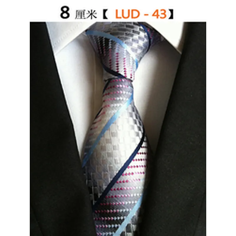 Wholesale Silk Necktie Set Gift Box Casual Grid Gravata Masculina Polyester Woven Neck Ties For Men