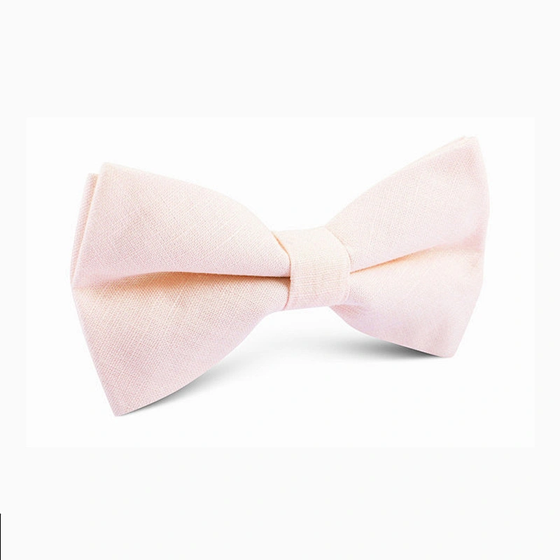 leisure nude color solid bow tie