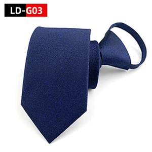 Custom Zipper Tie Fashionable No Tie Plain Boys Zipper Necktie Jacquard Lazy Zipper Ties For Men