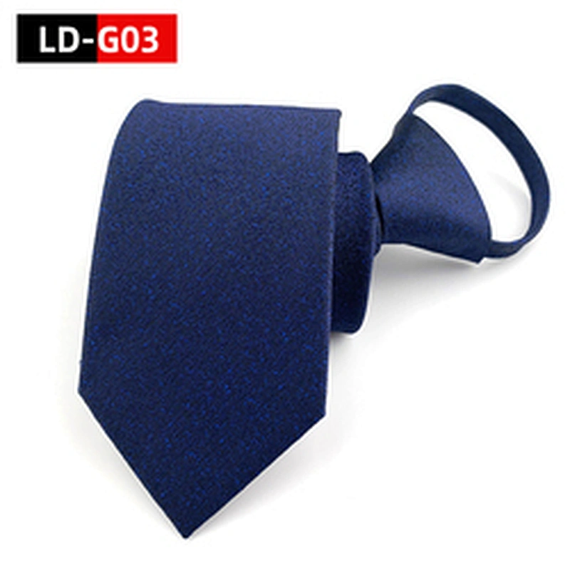 Custom Zipper Tie Fashionable No Tie Plain Boys Zipper Necktie Jacquard Lazy Zipper Ties For Men