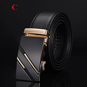 Wholesale Business Casual Adjustable Automatic Buckle Two-layer Cowhide Genuine Leather Belt for Men