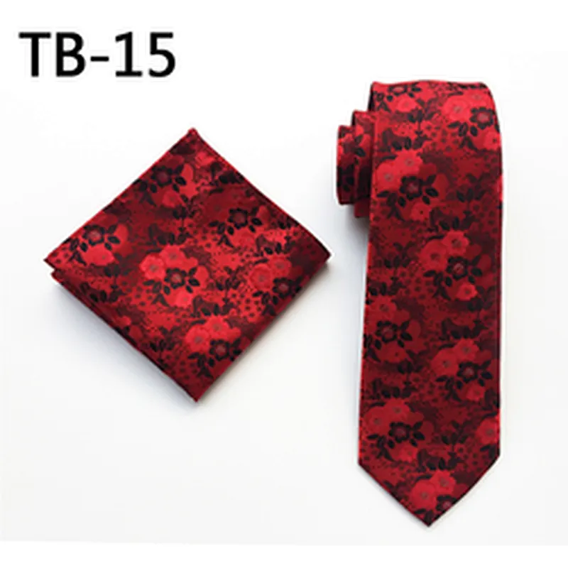 Casual Floral Neckties with Pocket Square Grid Ensemble Cravate Mouchoirs Custom Men Ties and Hanky Set