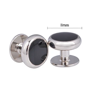 Wholesale Silver Cufflink and Studs Sets Cuff Links or Tie Clips 2cufflinks and 4 Studs Brass White Steel