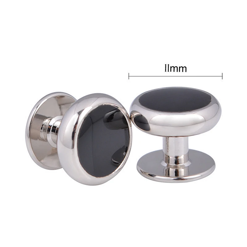 Wholesale Silver Cufflink and Studs Sets Cuff Links or Tie Clips 2cufflinks and 4 Studs Brass White Steel