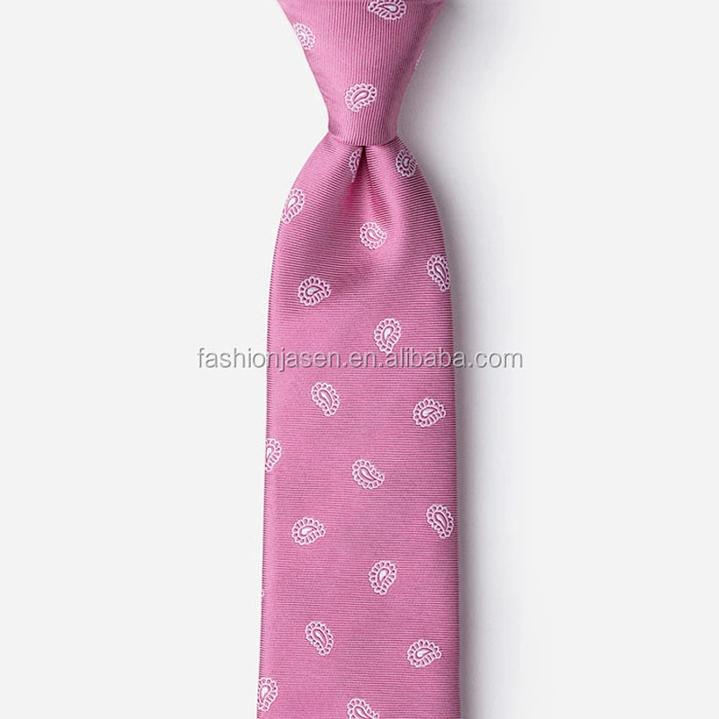 high quality classical popular mens red paisley silk tie