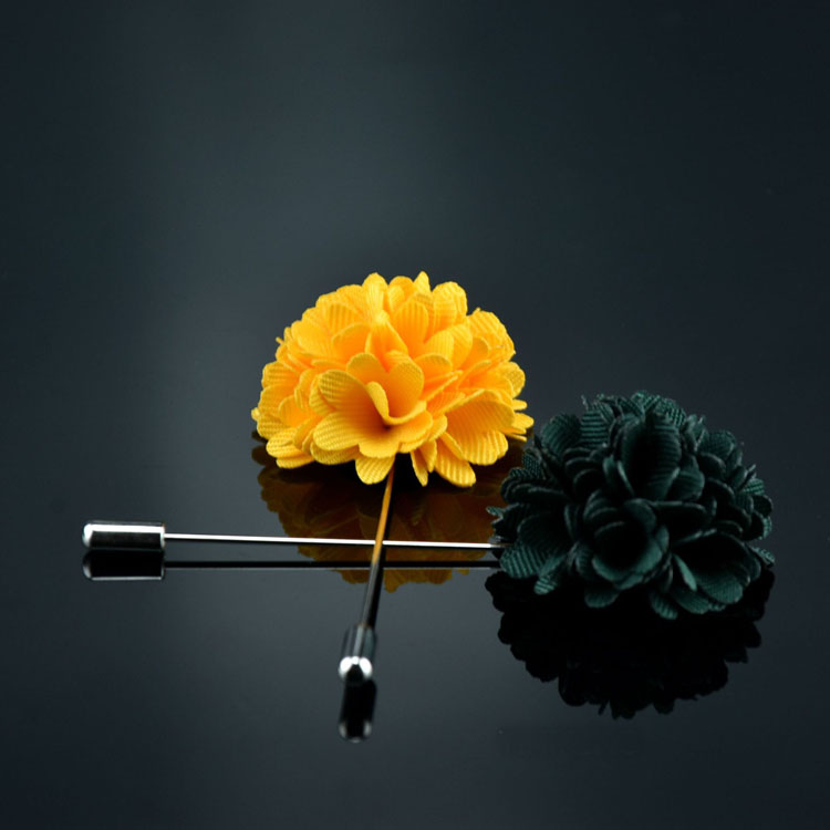 Wholesale lapel flower pin Fashionable groom boutonniere wedding Custom lapel flower pins for suit men