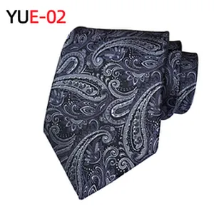 Luxury Paisley Necktie Polyester Lattice Neck Ties For Men Custom Jacquard Woven Gravatas Masculina