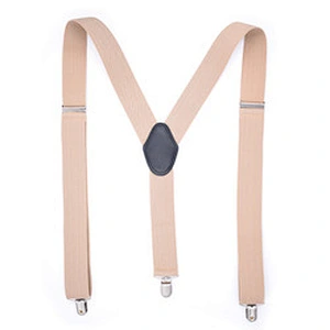 Wholesale Cheap Adult 3 clip strap Y-type plain color men's and women's universal suspender strap clip