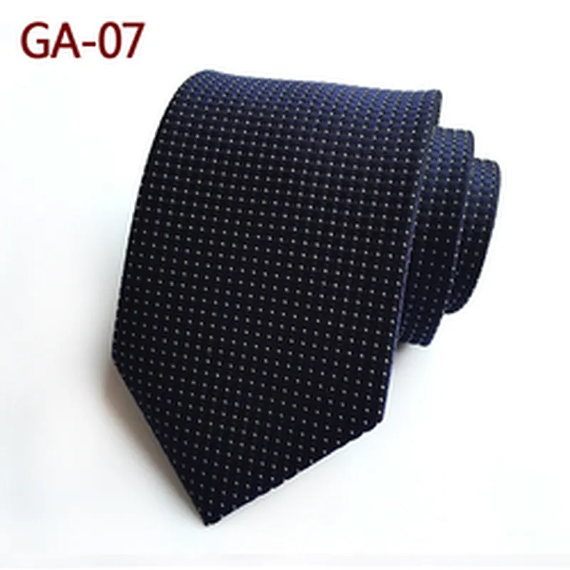 Luxury Ties Men Custom Logo Polyester Woven Corbatas Hombres Classic Checked Plain Neck Ties For Men