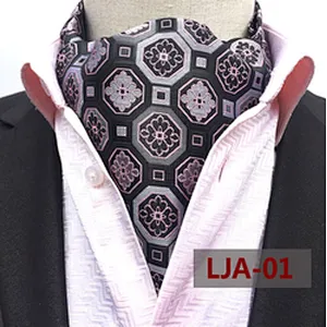 Polyester Jacquard Woven Ties For Men Italian Classic Paisley Cravate Homme Casual Dot Folard Mens Ascot