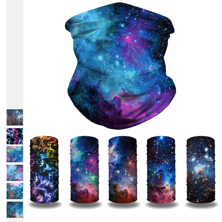 Fashion Multifunctional Seamless Printed Star Outdoor Cycling Protective Bandana Magic Scarf Neck Gaiter