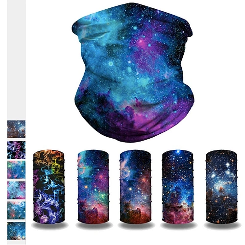 Fashion Multifunctional Seamless Printed Star Outdoor Cycling Protective Bandana Magic Scarf Neck Gaiter
