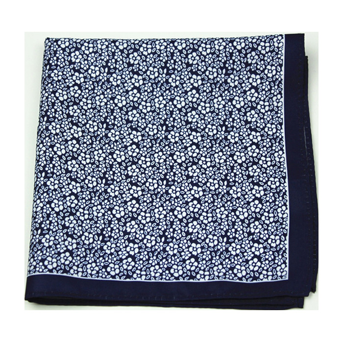 mens 100% polyester handkerchief floral pocket square made in china DPS5399C