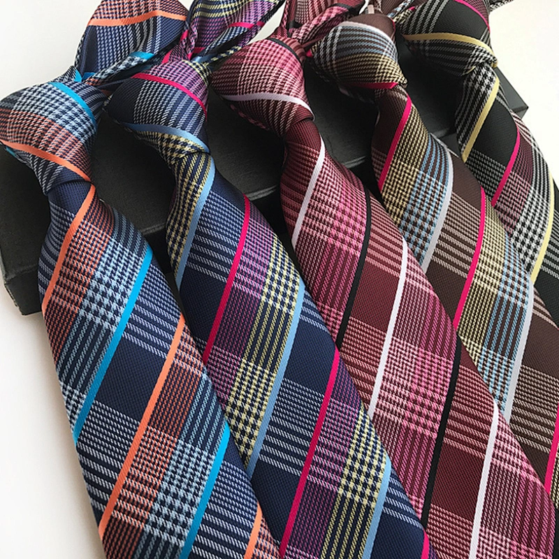 Stripe Neck Ties For Men Italian Luxury Necktie Mens Paisley Cravate Pour Homme Polyester Woven
