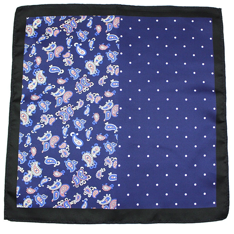 Men's polyester Printed Handkerchief pocket square for men