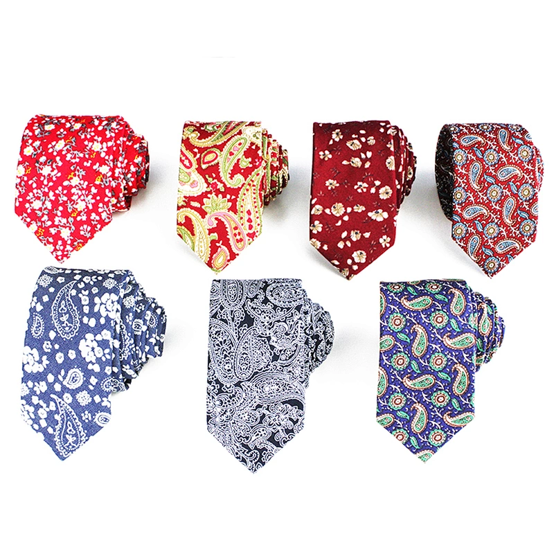 Wholesale Floral Ties Casual Cotton Ties Printed Tie Set Gift Box