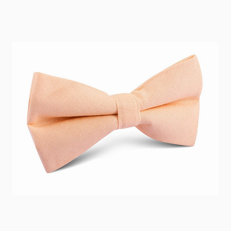 Colorful Linen Bow Tie for Young Men Fashion Silk Woven Linen Bow Tie Custom Bow Tie in Good Quality 100% Linen Plain Dyed