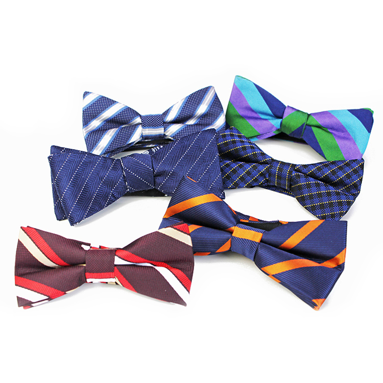 Wholesale Leisure Boys Bow Tie Set Banquet Noeud Papillon Homme Striped Self Tie Bow Ties For Men