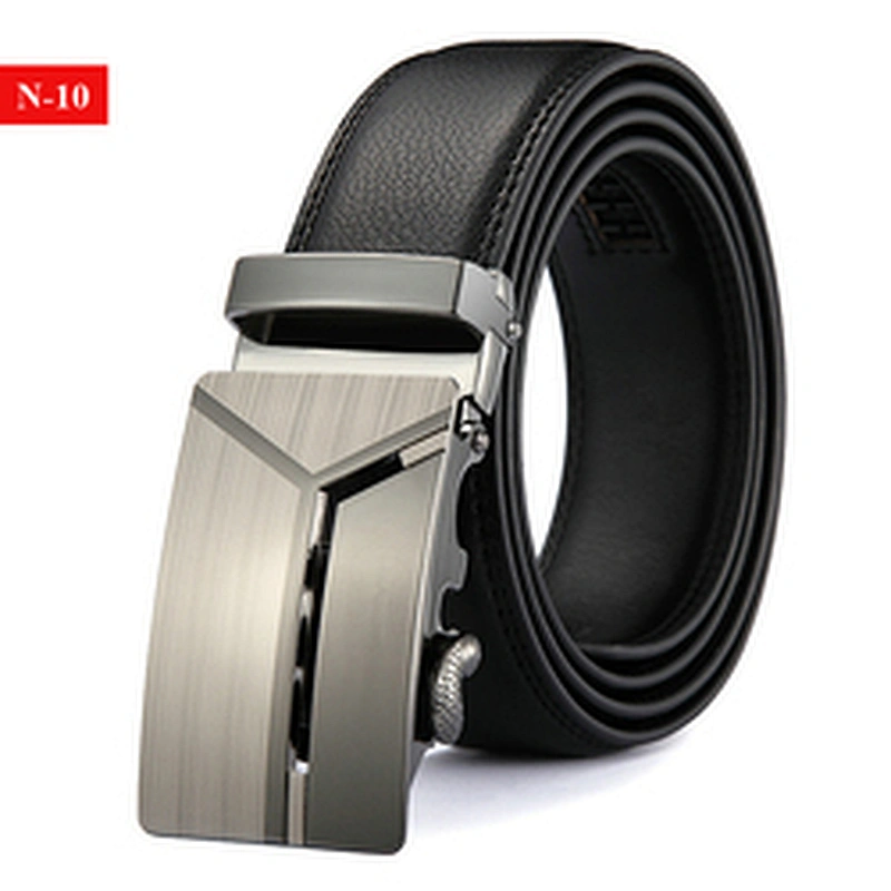 Wholesale Luxury Business Ratchet Automatic Genuine Leather Men's Fashion Belt