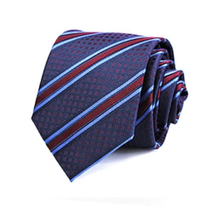 Ties Men Custom Logo Casual Neck Ties School Cravate Homme Polyester Checked Stripe Neck Ties For Men