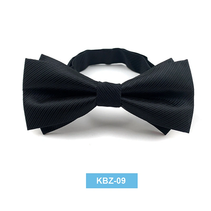 Hot Selling Boys Black Cheap Polyester Satin Bow Tie For Gift