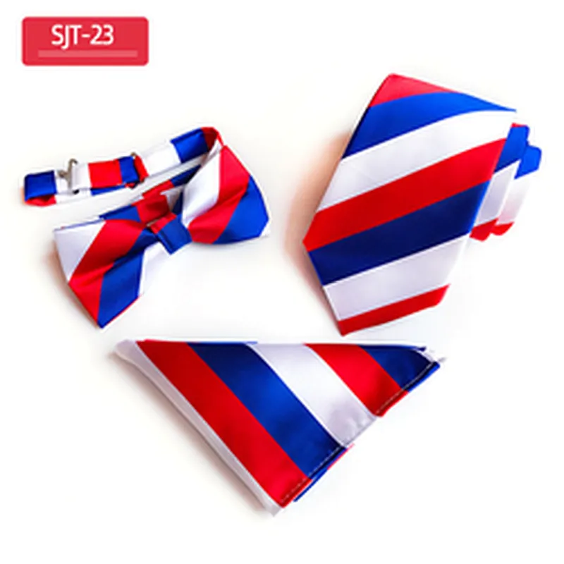 Classic Paisley Men Ties and Hanky Set Casual Neckties with Pocket Square Custom Men Bow Tie Set Handkerchief Set