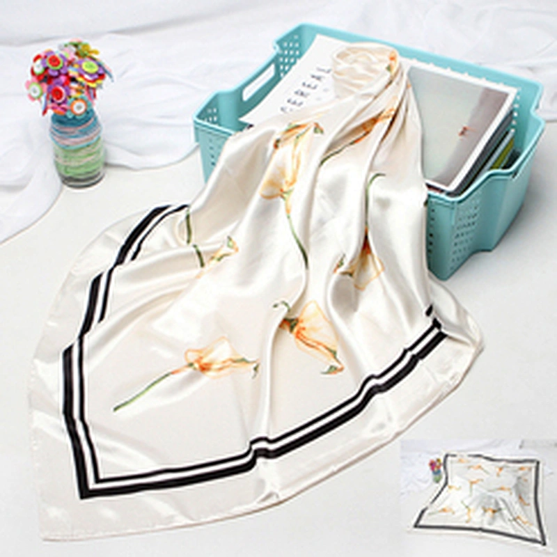 Supplier Tudung Bawal Printed Stylish Scarf For Women Silk Custom Under Hijab Headscarf