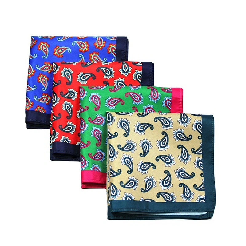 latest style 100% silk men pocket square