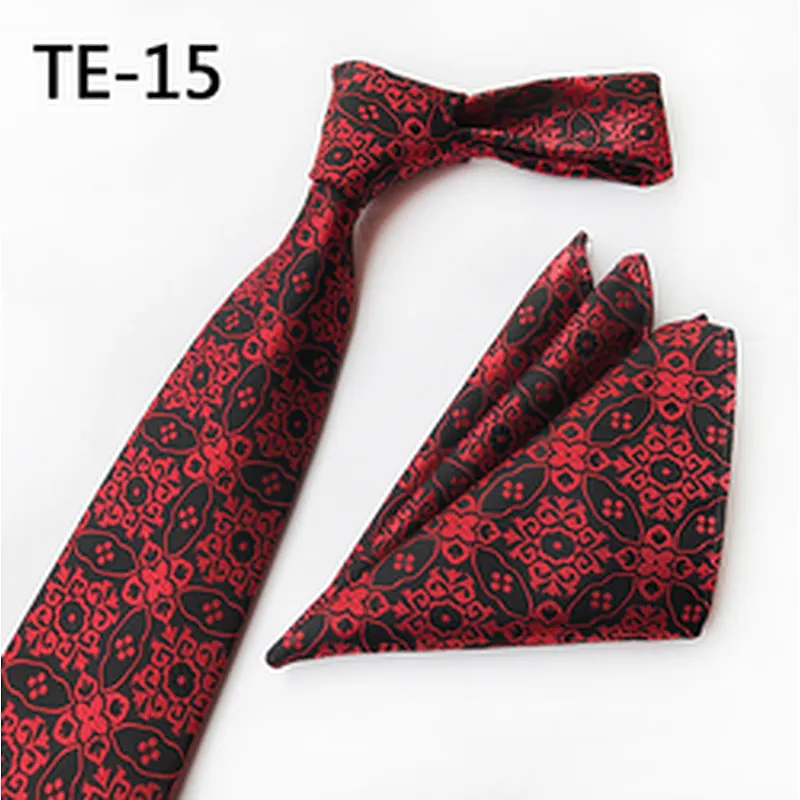 Casual Men Ties and Hanky Set Fashion Floral Neckties with Pocket Square Navy Ensemble Cravate Mouchoirs